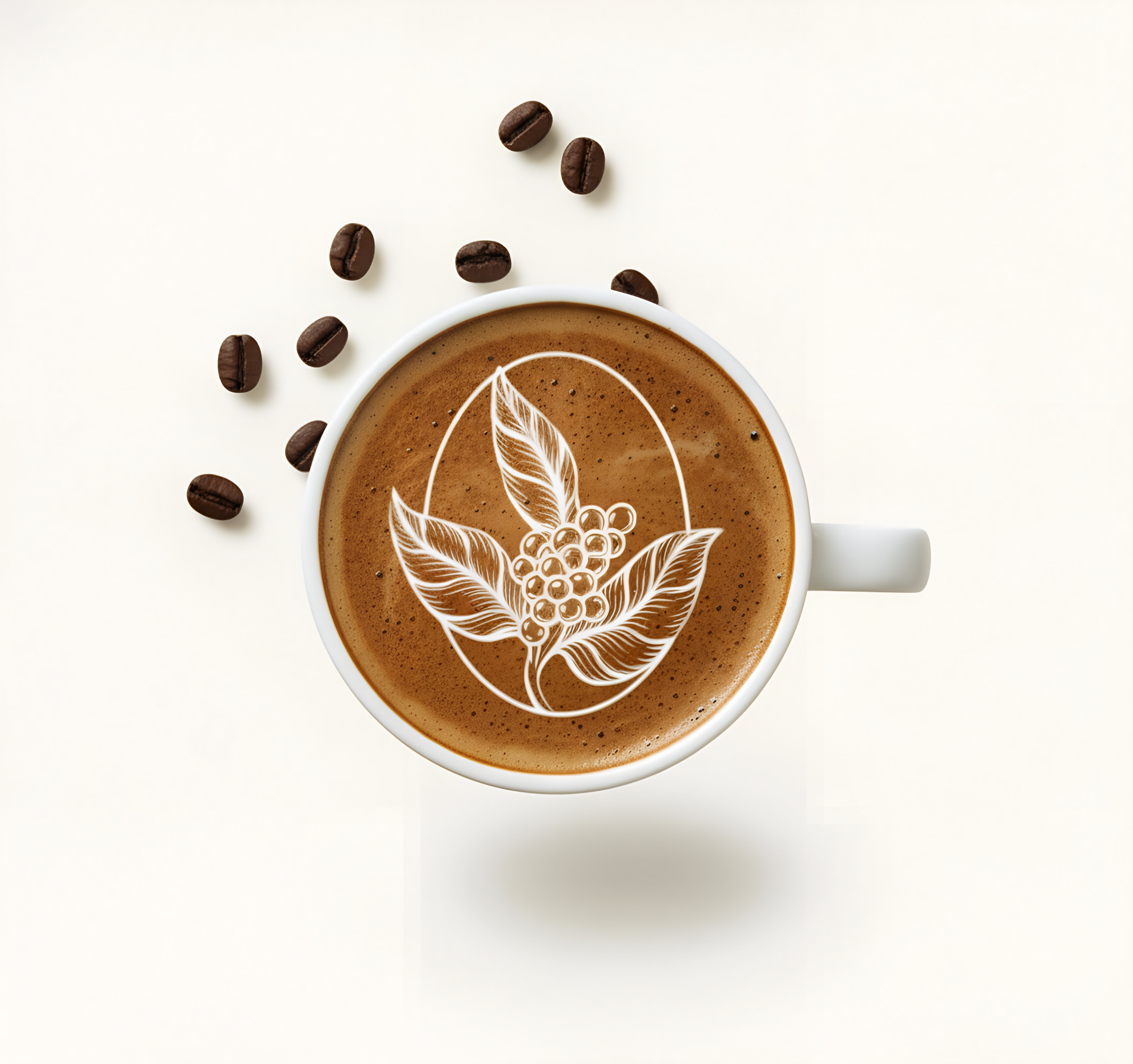 Brew Story botanical latte art
