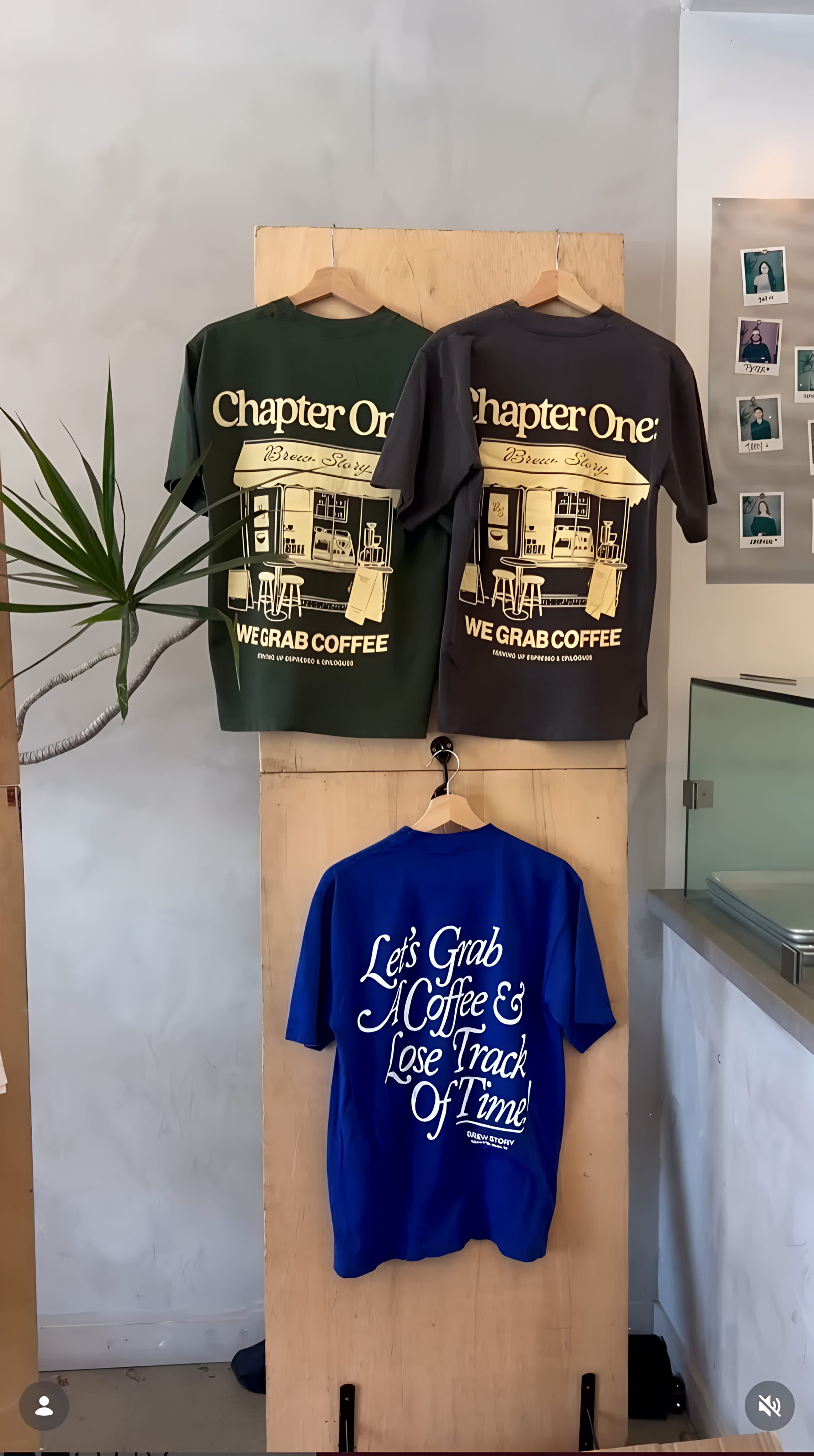 Chapter One tees on display