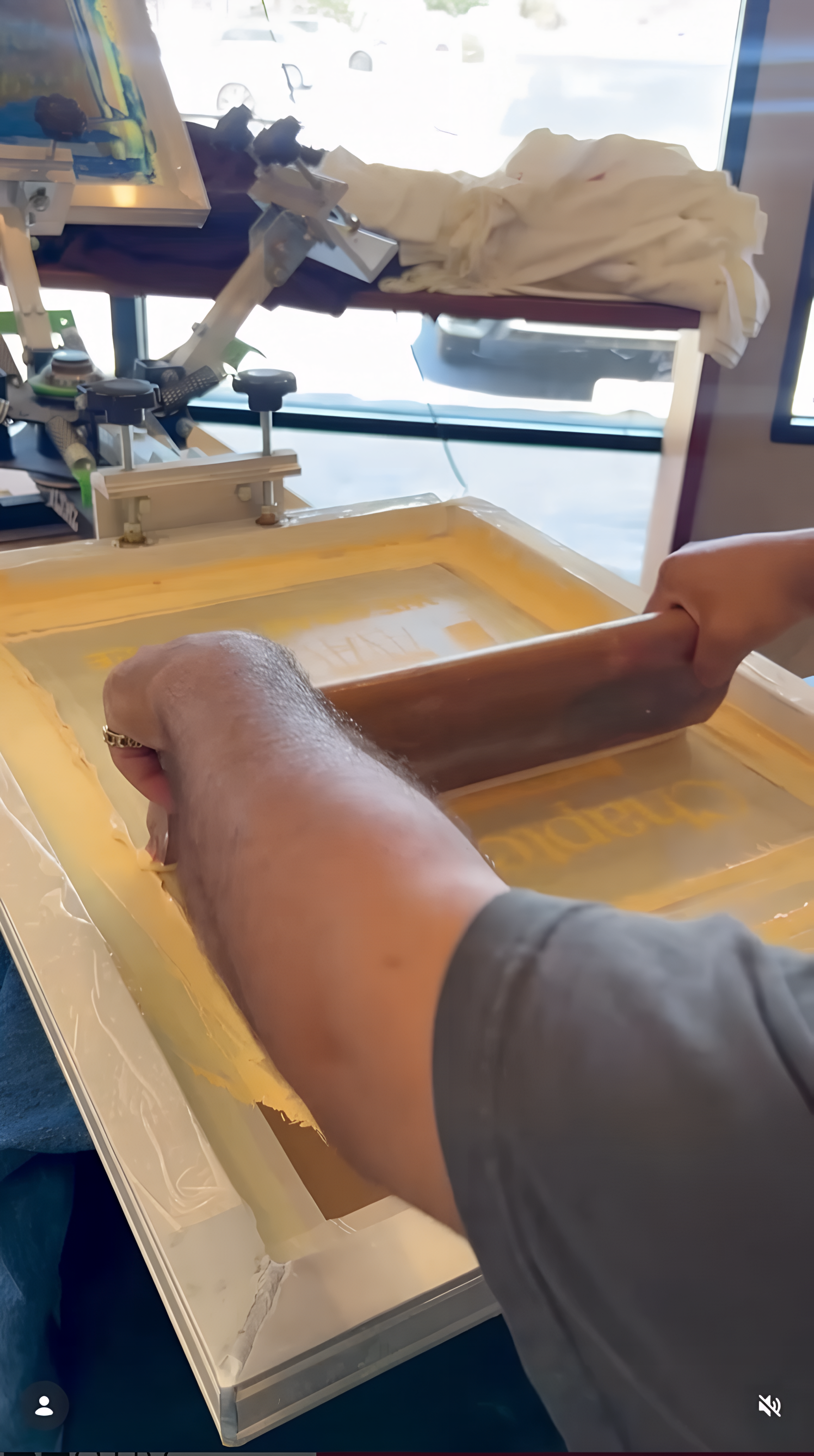 Screen printing at Brew Story